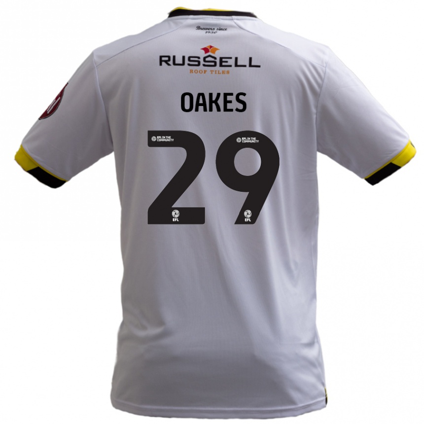 Kids Football Toby Oakes #29 White Away Jersey 2024/25 T-Shirt Canada