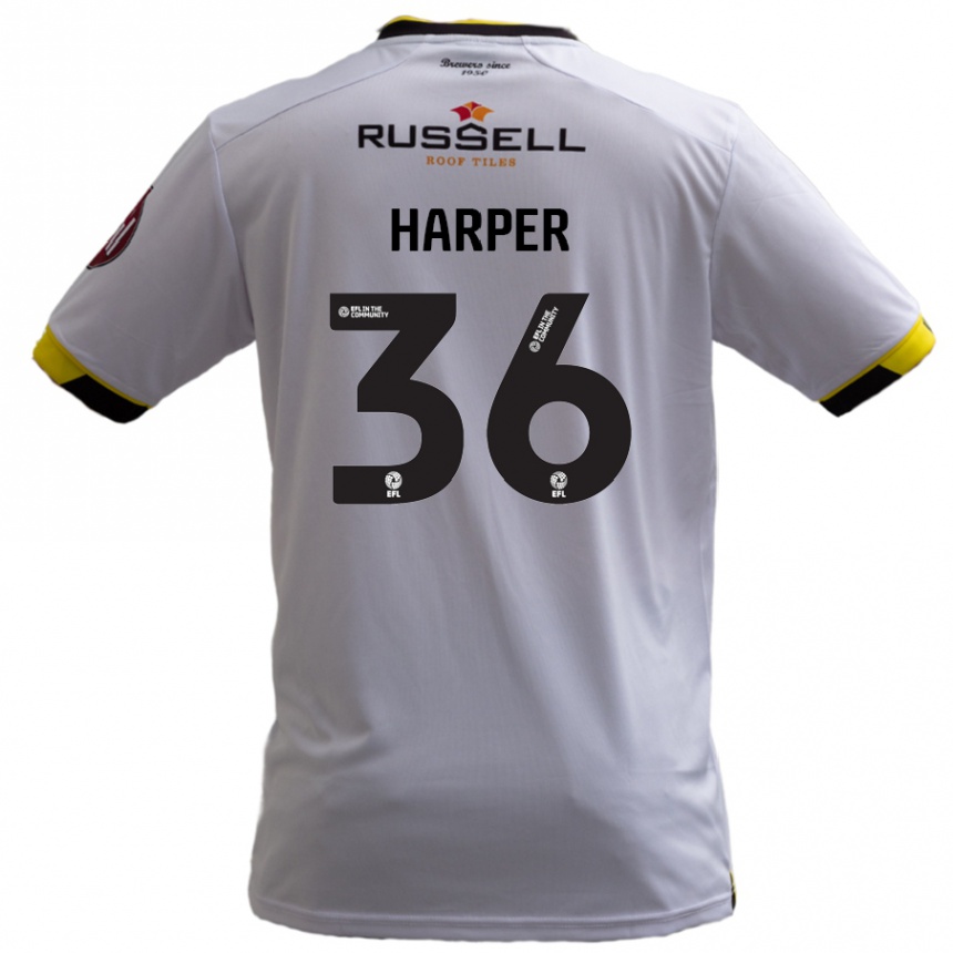 Kids Football Rekeem Harper #36 White Away Jersey 2024/25 T-Shirt Canada