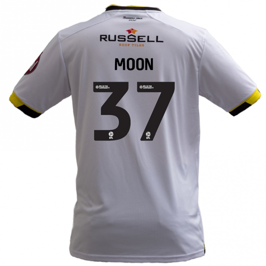 Kids Football Jasper Moon #37 White Away Jersey 2024/25 T-Shirt Canada