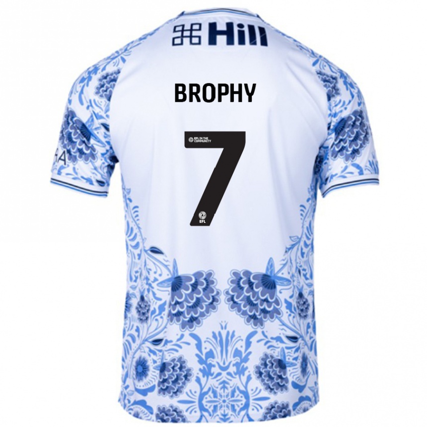 Kids Football James Brophy #7 White Blue Away Jersey 2024/25 T-Shirt Canada