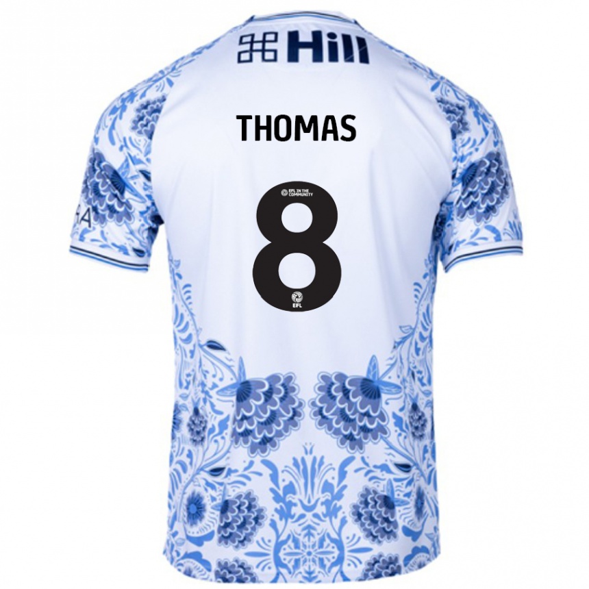 Kids Football George Thomas #8 White Blue Away Jersey 2024/25 T-Shirt Canada