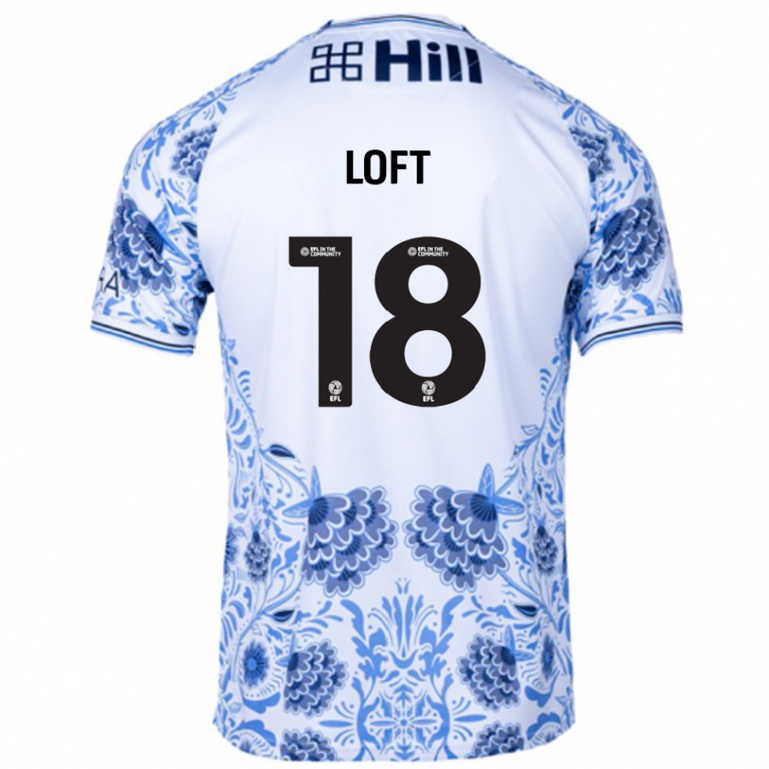 Kids Football Ryan Loft #18 White Blue Away Jersey 2024/25 T-Shirt Canada