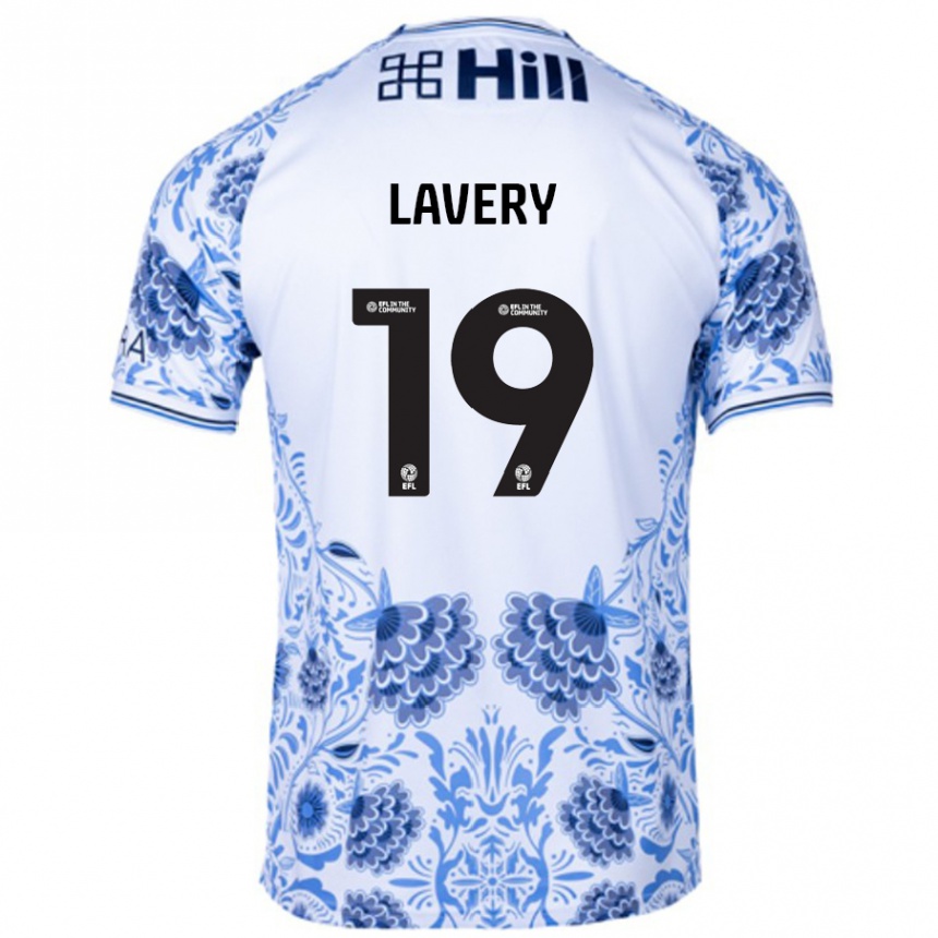 Kids Football Shayne Lavery #19 White Blue Away Jersey 2024/25 T-Shirt Canada