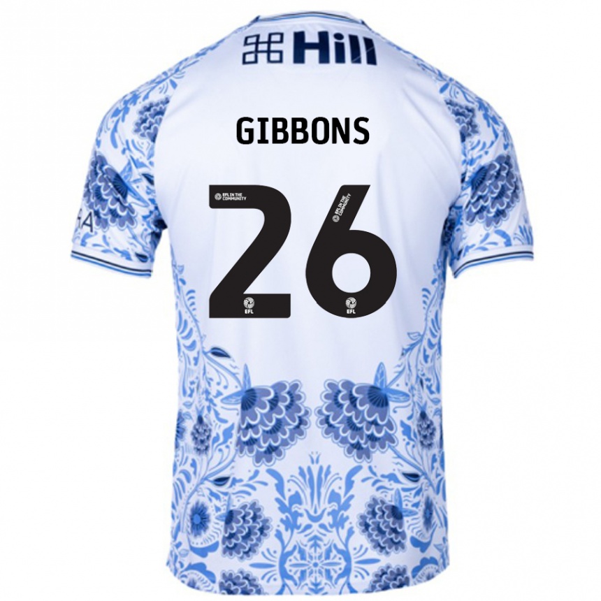 Kids Football James Gibbons #26 White Blue Away Jersey 2024/25 T-Shirt Canada