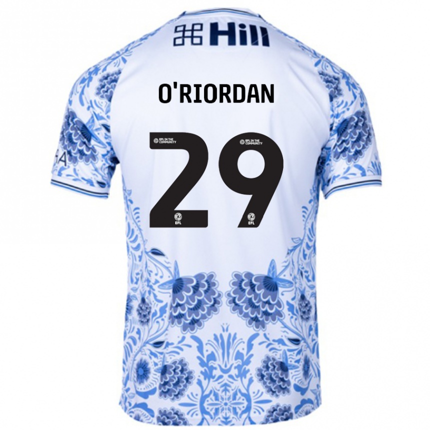 Kids Football Connor O'riordan #29 White Blue Away Jersey 2024/25 T-Shirt Canada