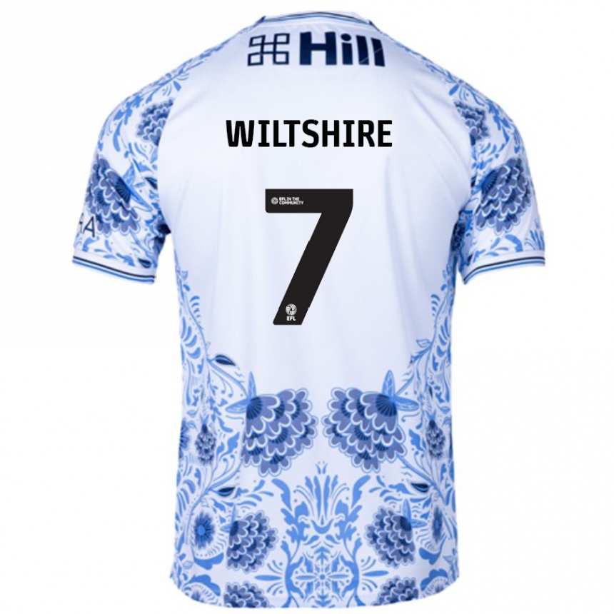 Kids Football Sarah Wiltshire #7 White Blue Away Jersey 2024/25 T-Shirt Canada