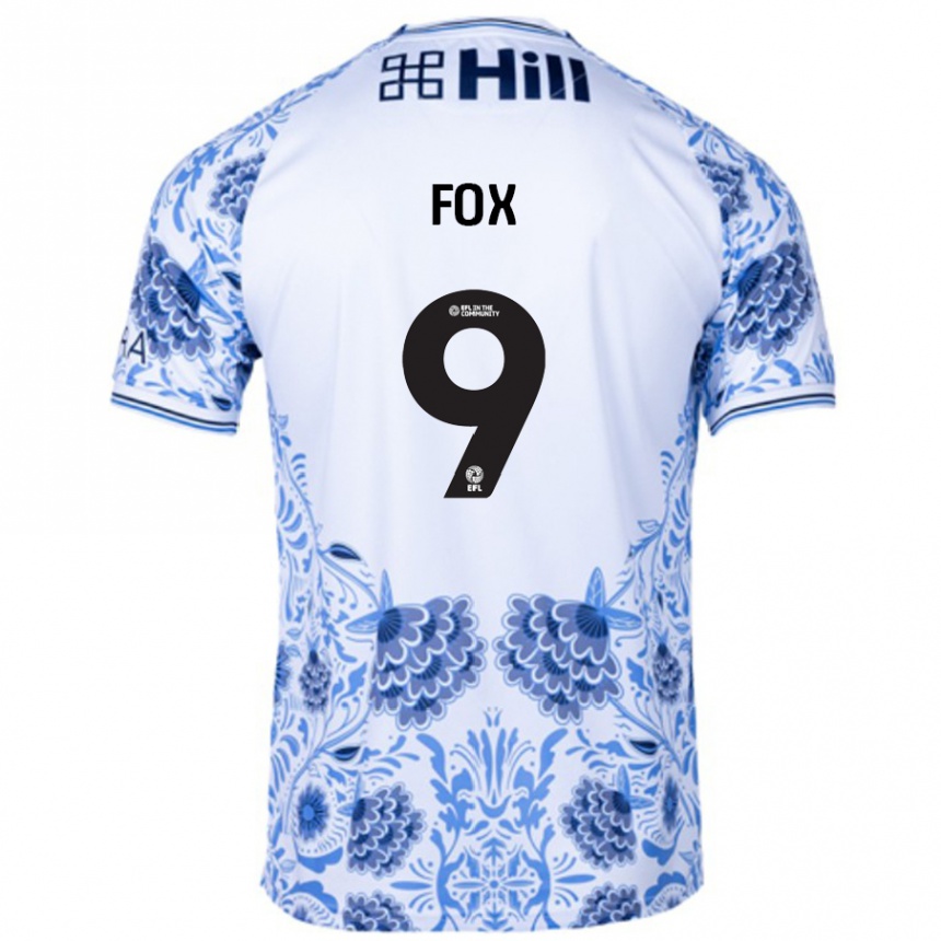 Kids Football Ruth Fox #9 White Blue Away Jersey 2024/25 T-Shirt Canada