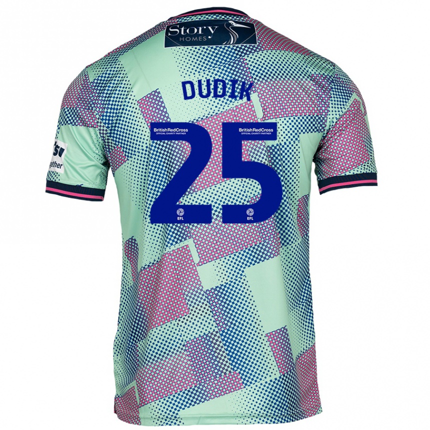 Kids Football Anton Dudik #25 Green Away Jersey 2024/25 T-Shirt Canada