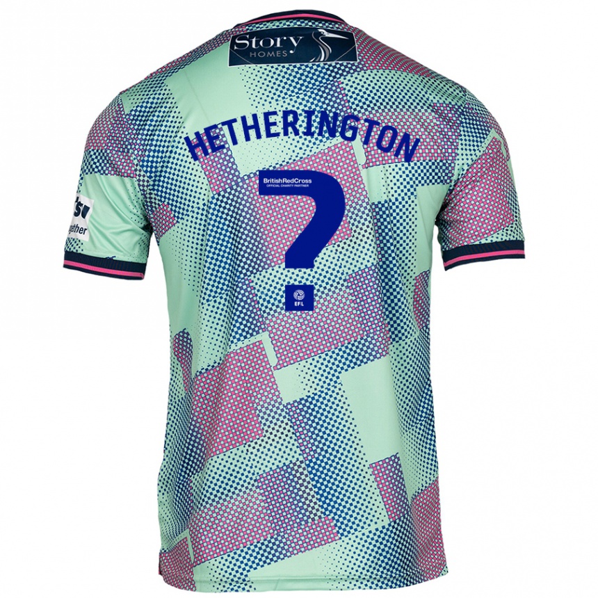 Kids Football Sam Hetherington #0 Green Away Jersey 2024/25 T-Shirt Canada