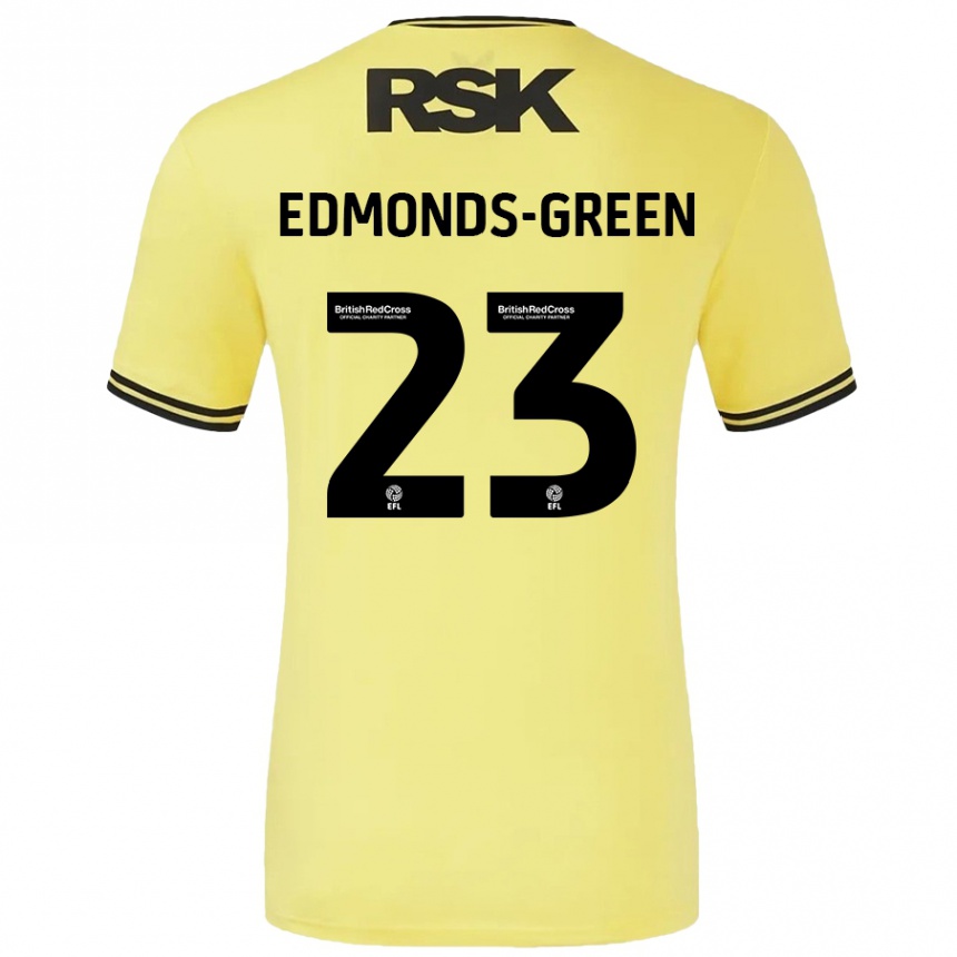 Kids Football Rarmani Edmonds-Green #23 Yellow Black Away Jersey 2024/25 T-Shirt Canada