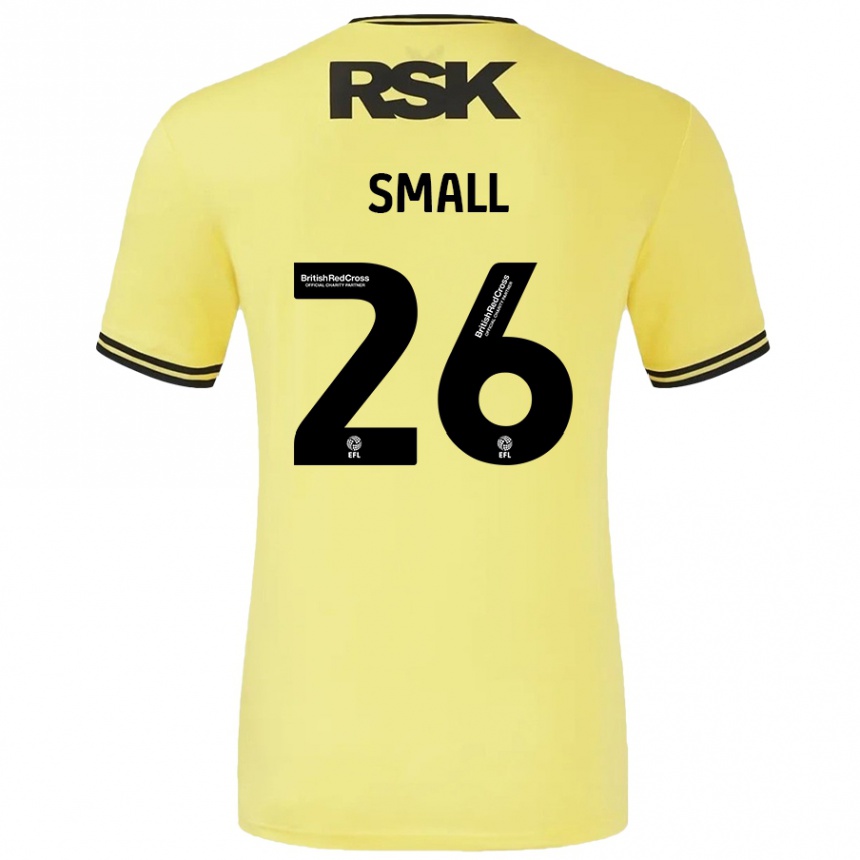 Kids Football Thierry Small #26 Yellow Black Away Jersey 2024/25 T-Shirt Canada