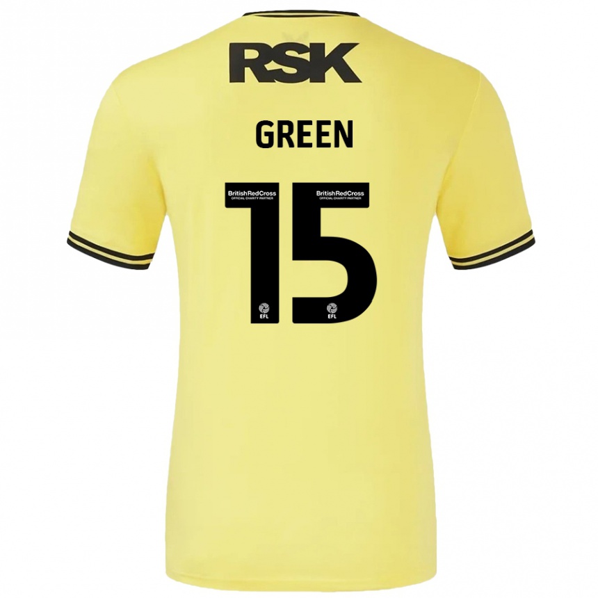 Kids Football Kayleigh Green #15 Yellow Black Away Jersey 2024/25 T-Shirt Canada