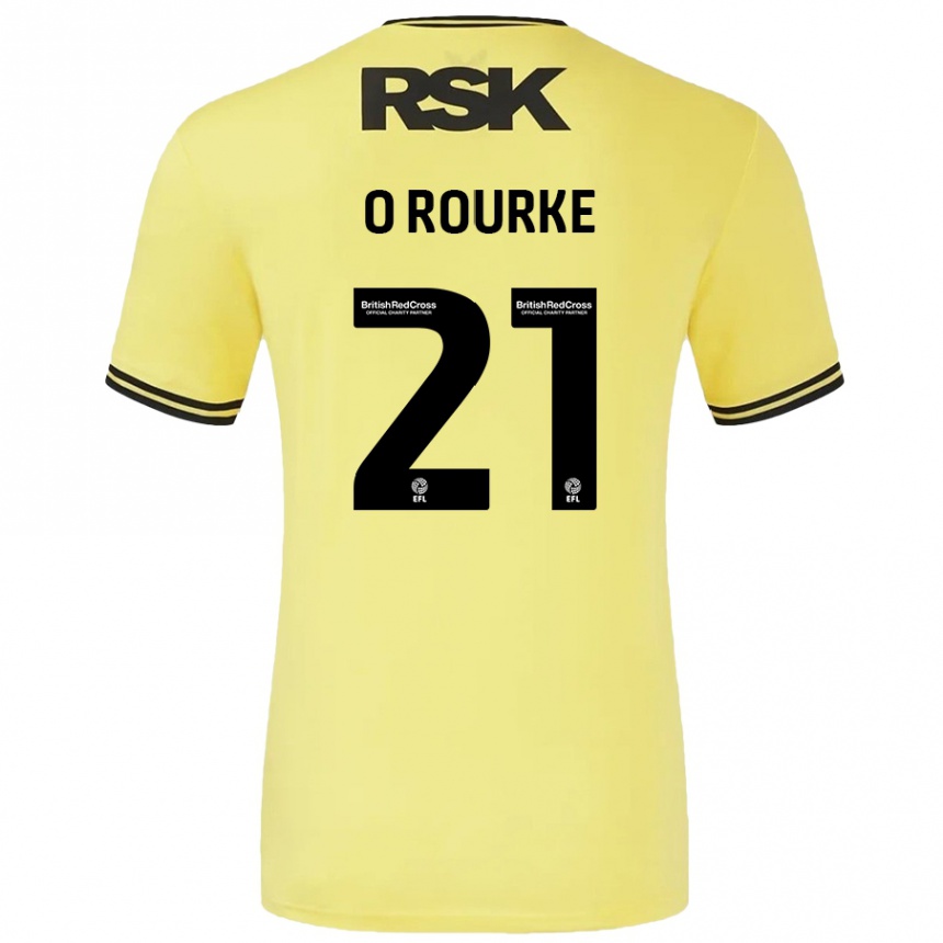 Kids Football Sophie O'rourke #21 Yellow Black Away Jersey 2024/25 T-Shirt Canada