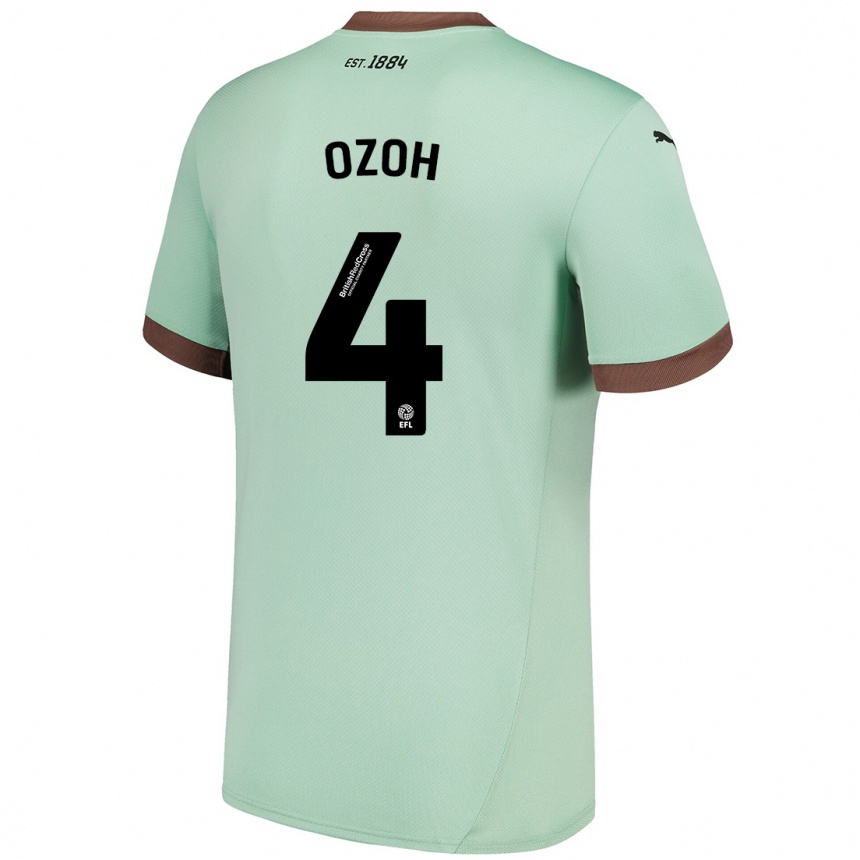 Enfant Football Maillot David Ozoh #4 Vert Pâle Tenues Extérieur 2024/25 Canada