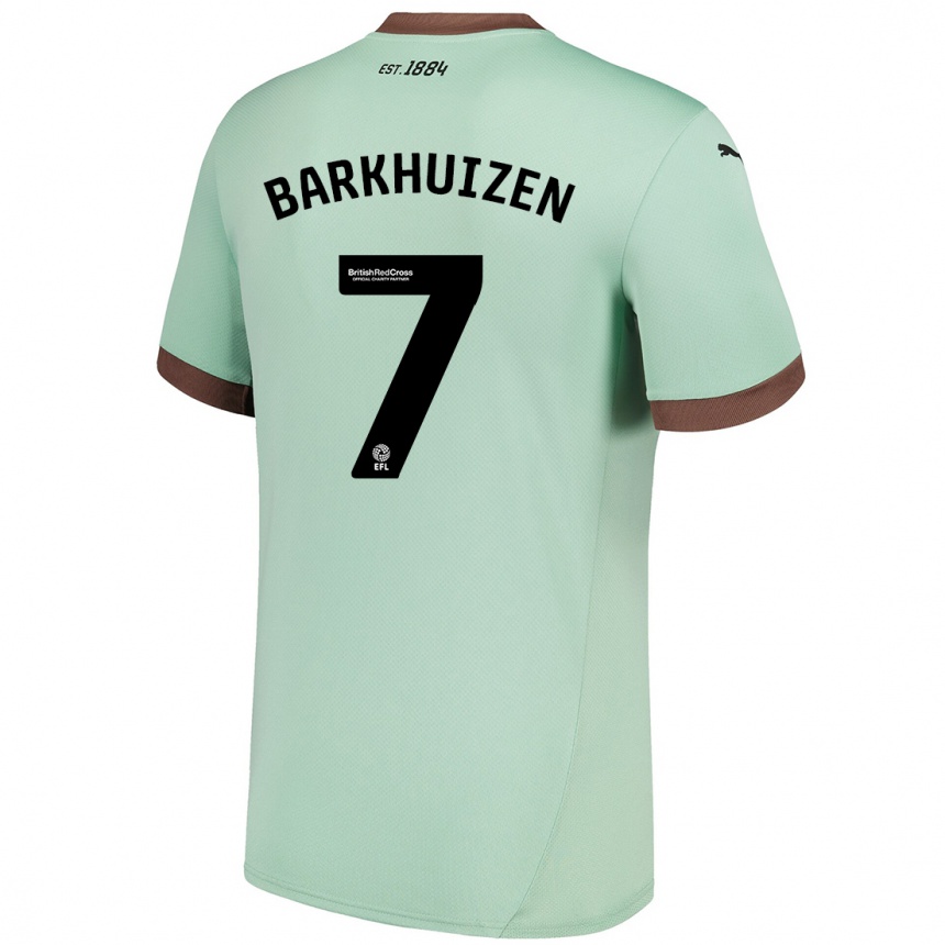 Enfant Football Maillot Tom Barkhuizen #7 Vert Pâle Tenues Extérieur 2024/25 Canada