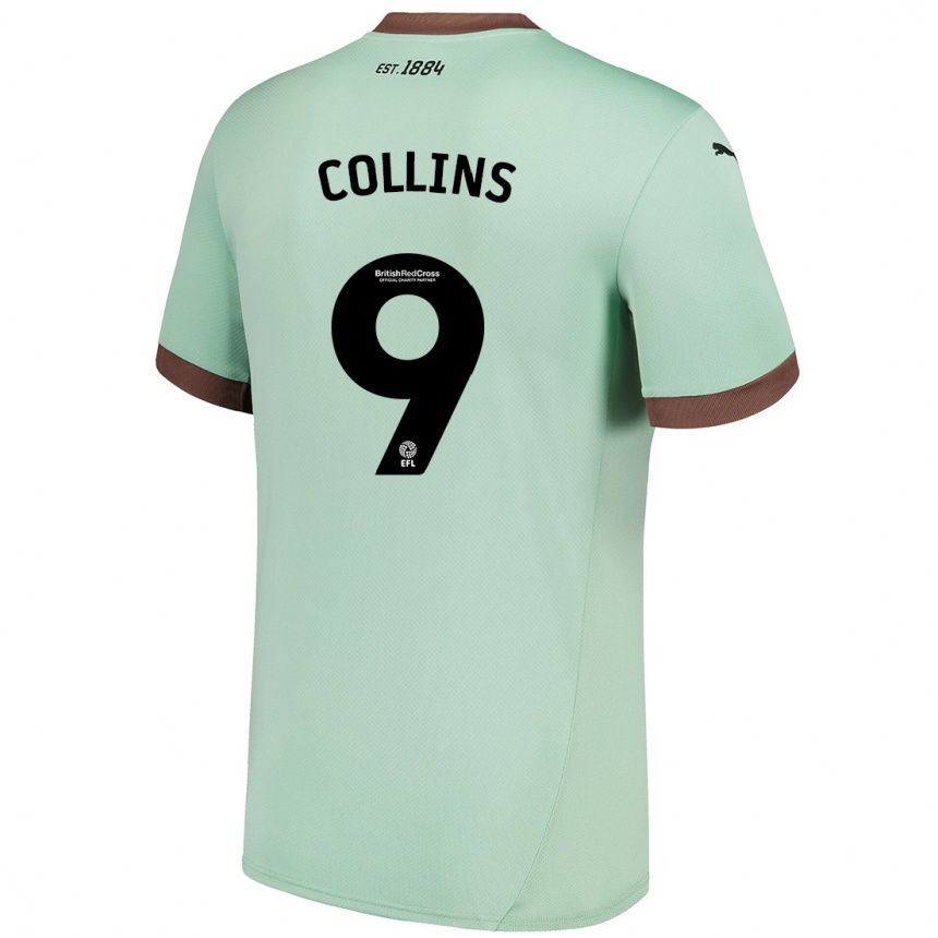 Enfant Football Maillot James Collins #9 Vert Pâle Tenues Extérieur 2024/25 Canada