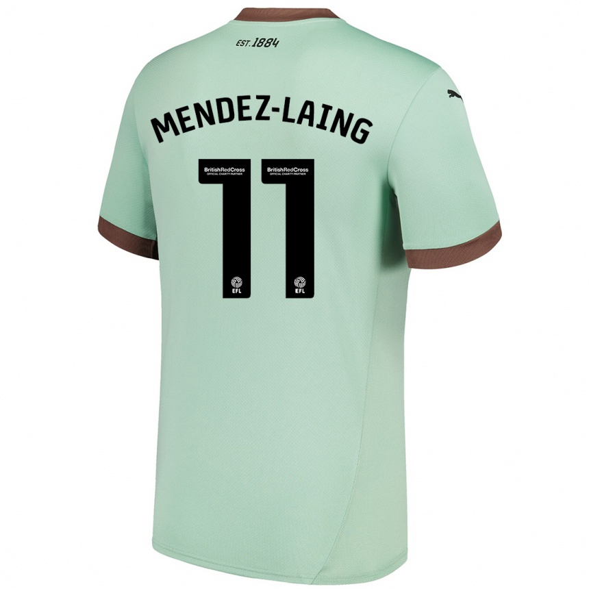 Enfant Football Maillot Nathaniel Méndez-Laing #11 Vert Pâle Tenues Extérieur 2024/25 Canada