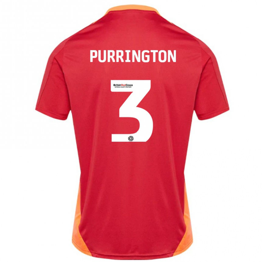 Kids Football Ben Purrington #3 Blue Off White Away Jersey 2024/25 T-Shirt Canada