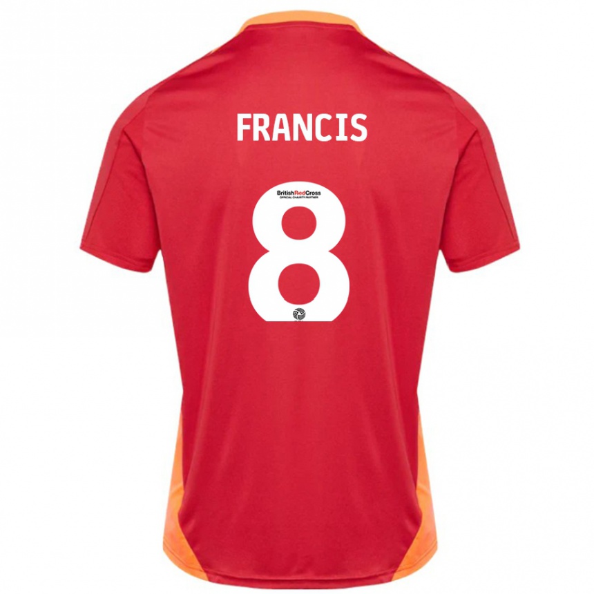 Kids Football Ed Francis #8 Blue Off White Away Jersey 2024/25 T-Shirt Canada