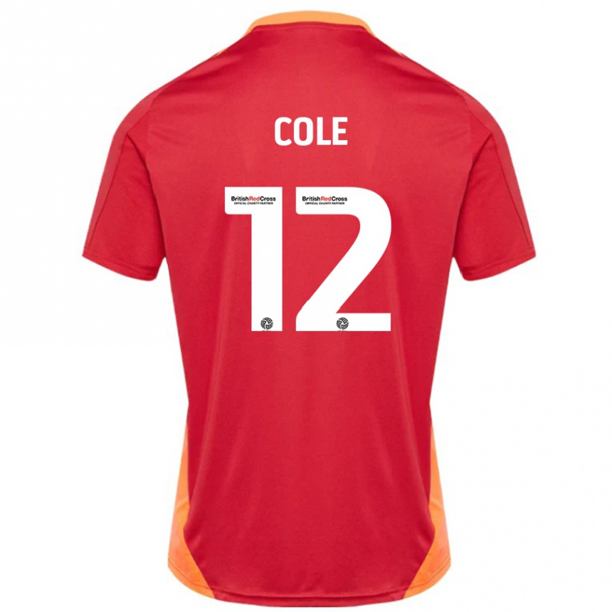 Kids Football Reece Cole #12 Blue Off White Away Jersey 2024/25 T-Shirt Canada