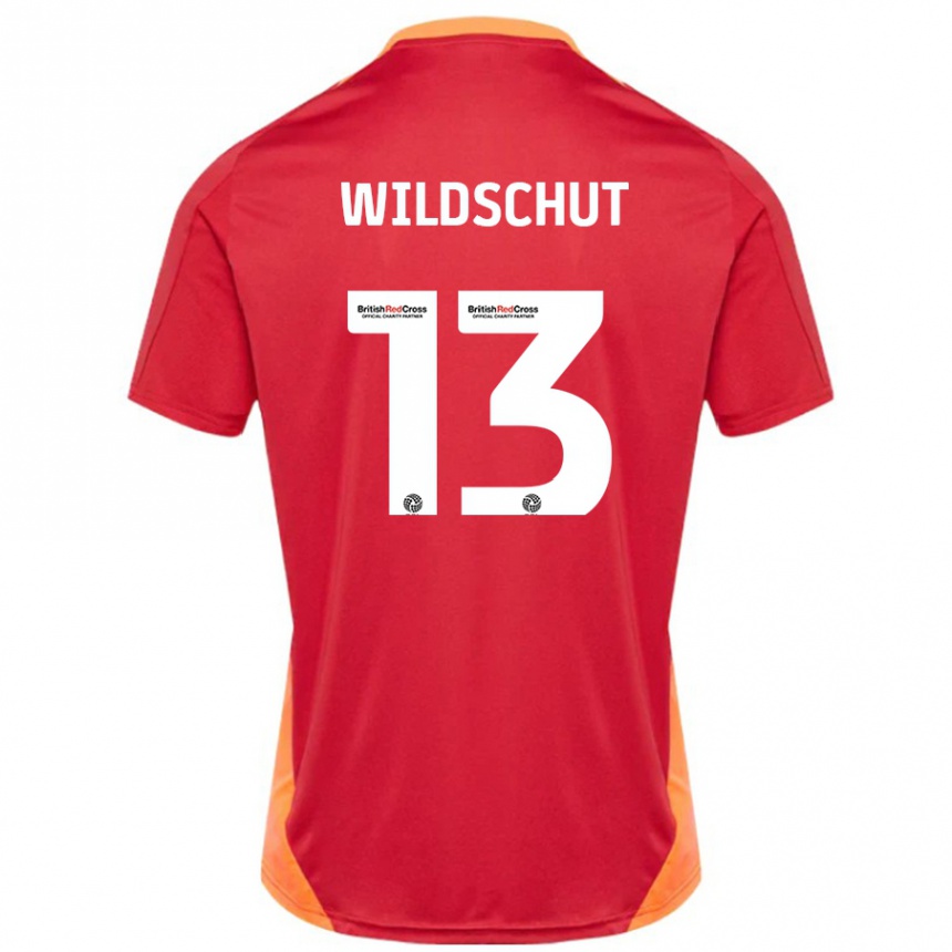 Kids Football Yanic Wildschut #13 Blue Off White Away Jersey 2024/25 T-Shirt Canada