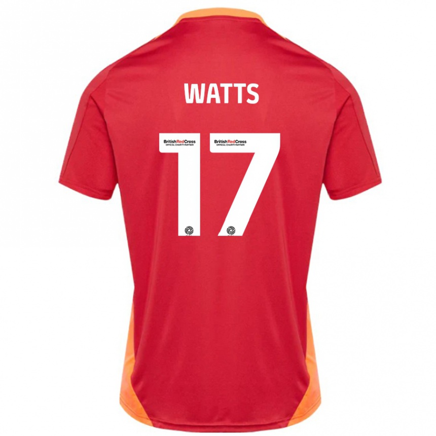 Kids Football Caleb Watts #17 Blue Off White Away Jersey 2024/25 T-Shirt Canada