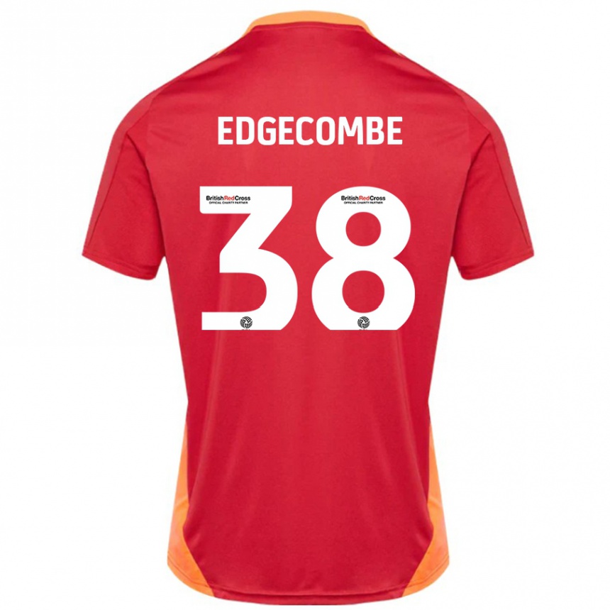 Kids Football Max Edgecombe #38 Blue Off White Away Jersey 2024/25 T-Shirt Canada