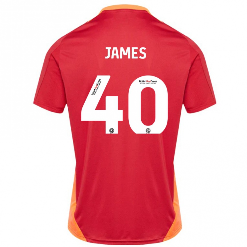 Kids Football Ed James #40 Blue Off White Away Jersey 2024/25 T-Shirt Canada