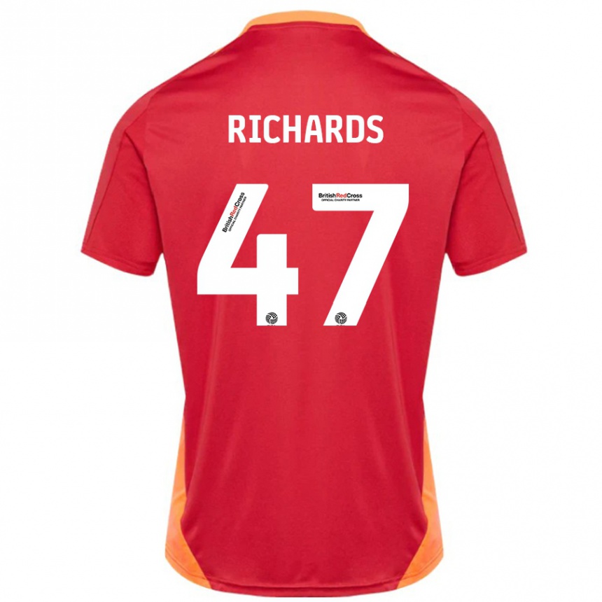 Kids Football Jake Richards #47 Blue Off White Away Jersey 2024/25 T-Shirt Canada