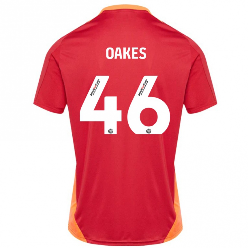 Kids Football Liam Oakes #46 Blue Off White Away Jersey 2024/25 T-Shirt Canada