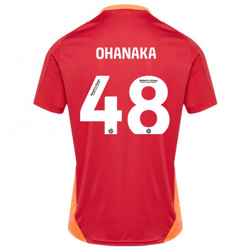 Kids Football Santino Ohanaka #48 Blue Off White Away Jersey 2024/25 T-Shirt Canada