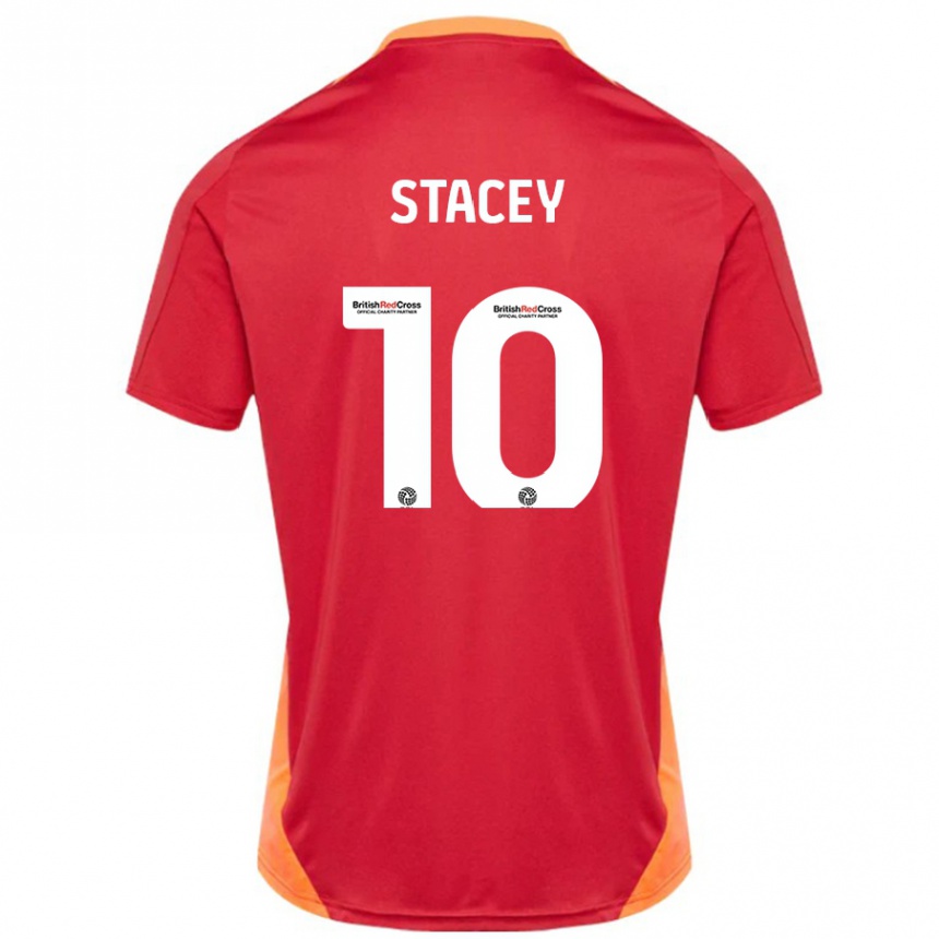 Kids Football Sarah Stacey #10 Blue Off White Away Jersey 2024/25 T-Shirt Canada