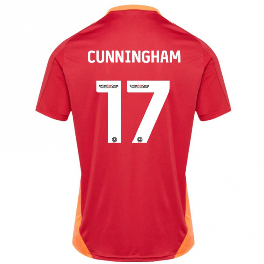 Kids Football Zoe Cunningham #17 Blue Off White Away Jersey 2024/25 T-Shirt Canada