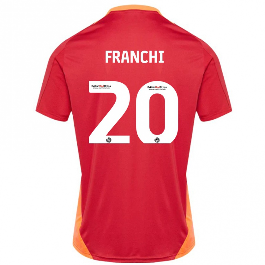 Kids Football Matilda Franchi #20 Blue Off White Away Jersey 2024/25 T-Shirt Canada