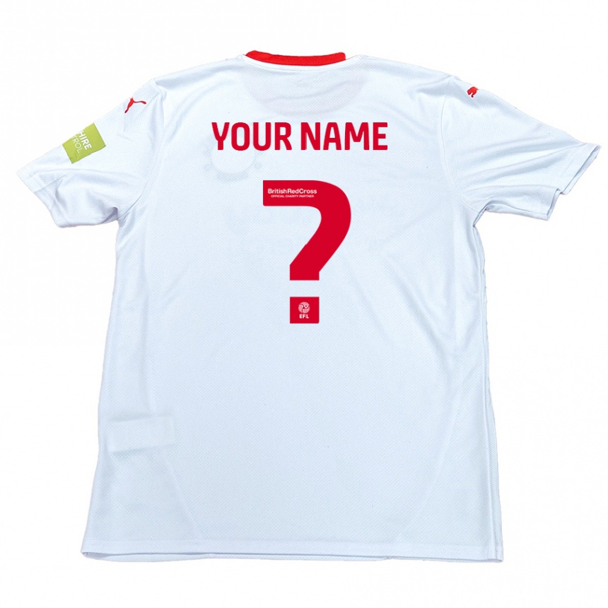 Kids Football Your Name #0 White Away Jersey 2024/25 T-Shirt Canada