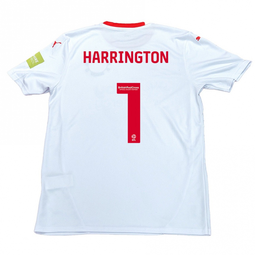 Kids Football David Harrington #1 White Away Jersey 2024/25 T-Shirt Canada