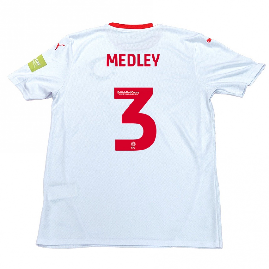 Kids Football Zech Medley #3 White Away Jersey 2024/25 T-Shirt Canada