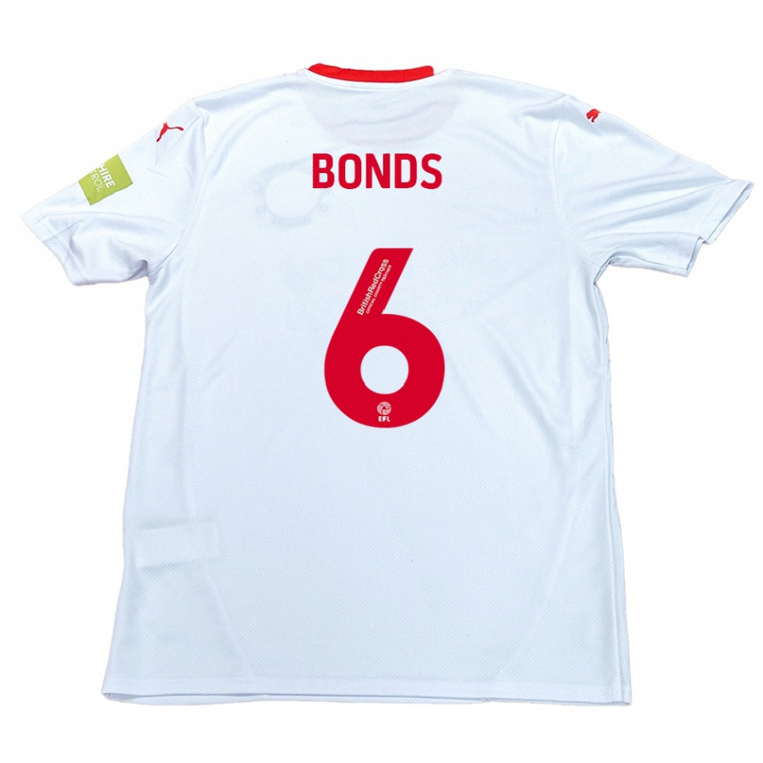 Kids Football Elliot Bonds #6 White Away Jersey 2024/25 T-Shirt Canada