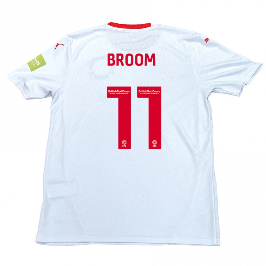 Kids Football Ryan Broom #11 White Away Jersey 2024/25 T-Shirt Canada