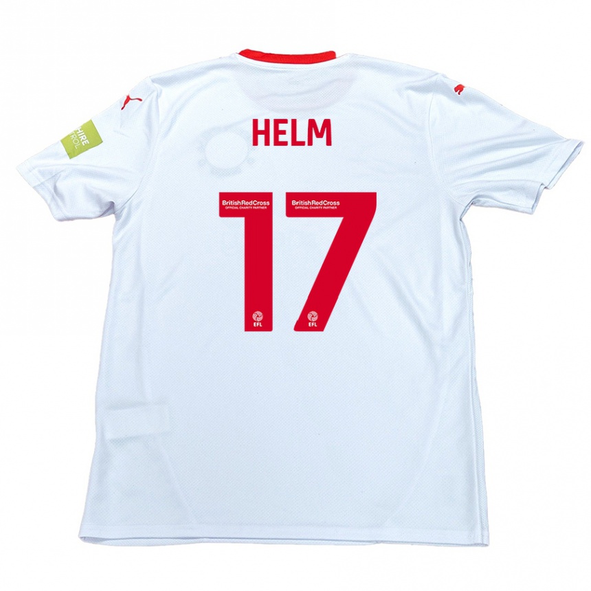 Kids Football Mark Helm #17 White Away Jersey 2024/25 T-Shirt Canada