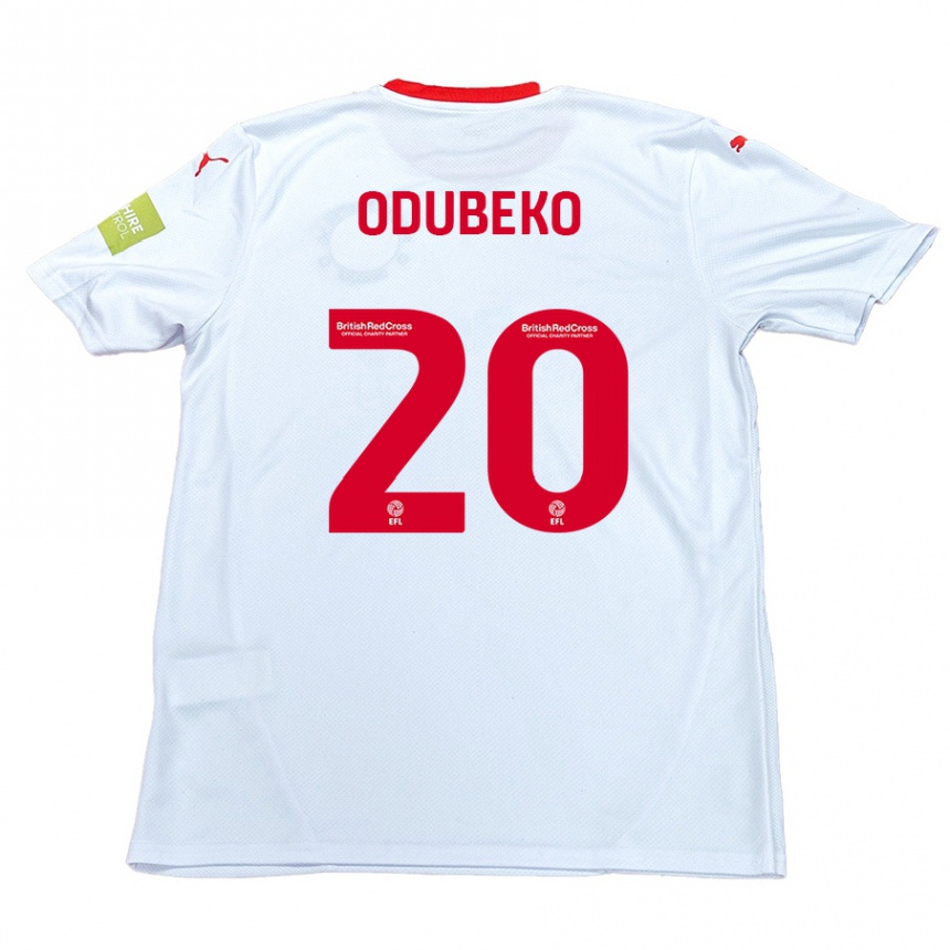 Kids Football Mipo Odubeko #20 White Away Jersey 2024/25 T-Shirt Canada