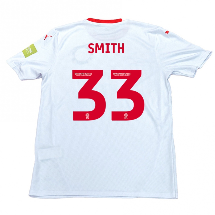 Kids Football Pele Smith #33 White Away Jersey 2024/25 T-Shirt Canada