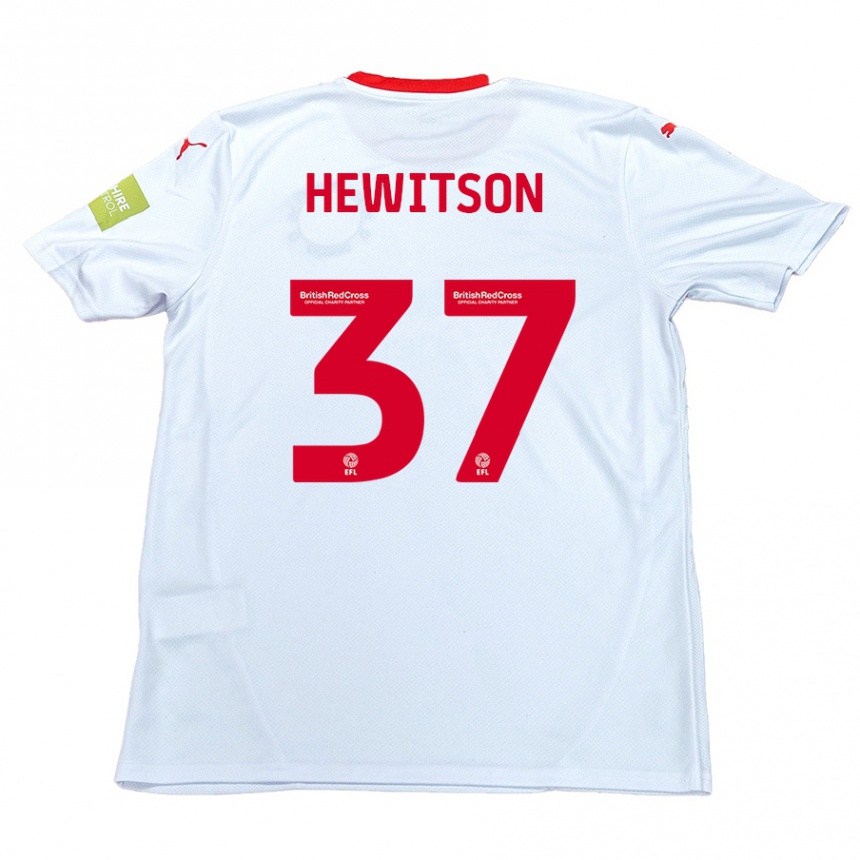 Kids Football Luke Hewitson #37 White Away Jersey 2024/25 T-Shirt Canada