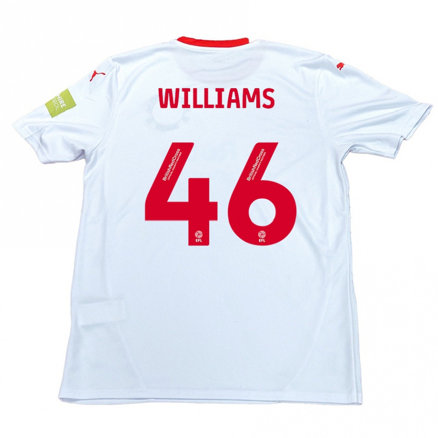 Kids Football Theo Williams #46 White Away Jersey 2024/25 T-Shirt Canada