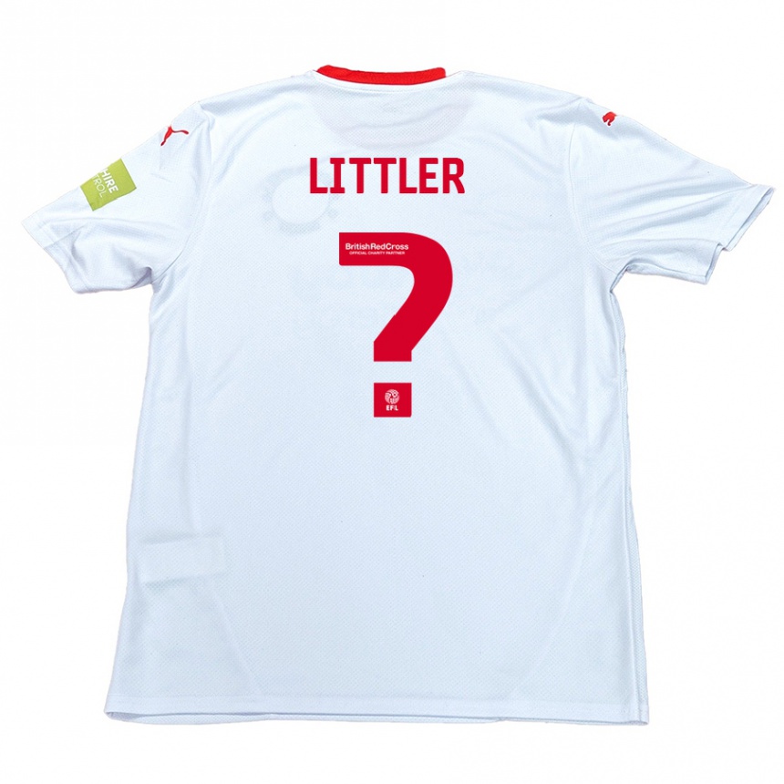 Kids Football Zack Littler #0 White Away Jersey 2024/25 T-Shirt Canada