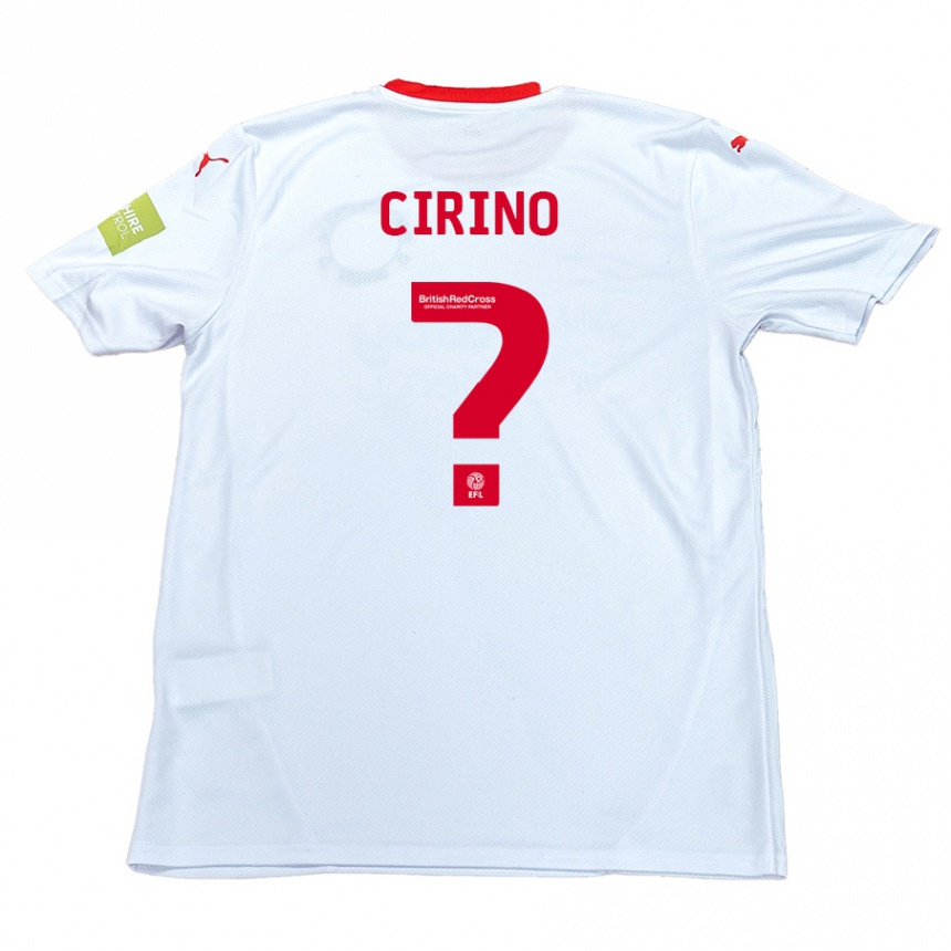 Kids Football Raffaele Cirino #0 White Away Jersey 2024/25 T-Shirt Canada