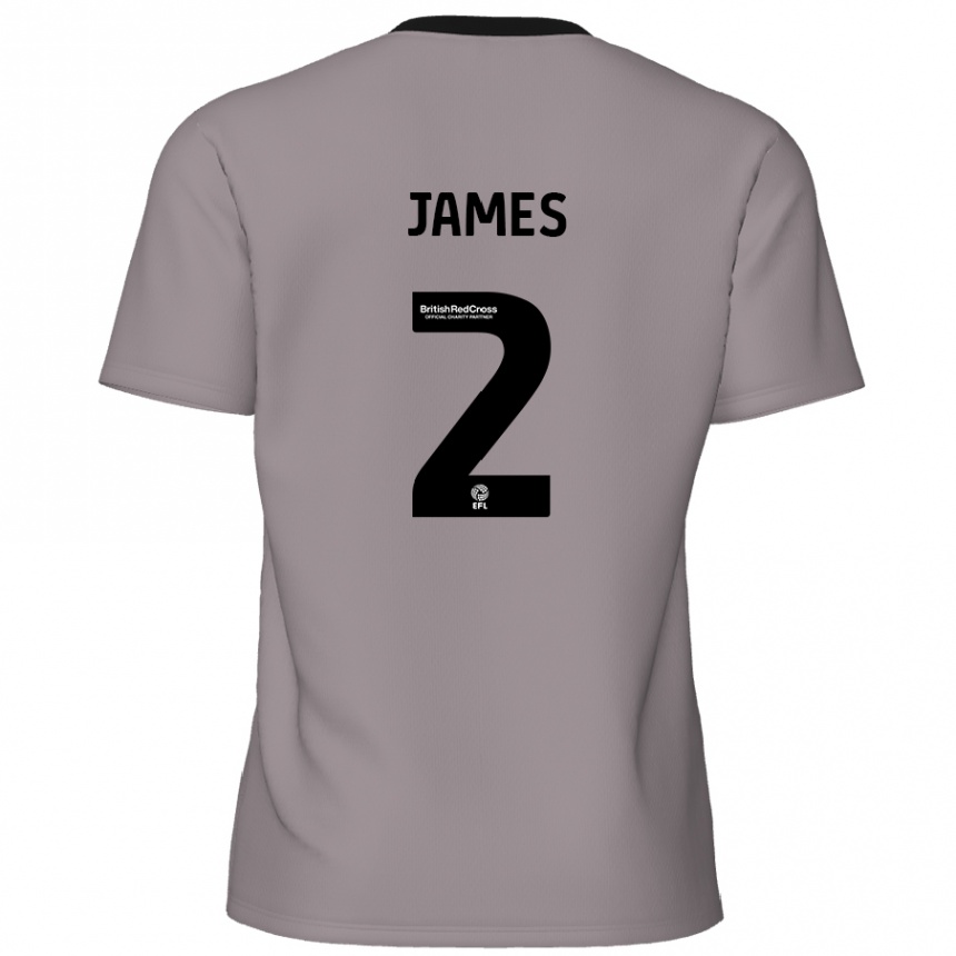 Enfant Football Maillot Tom James #2 Gris Tenues Extérieur 2024/25 Canada