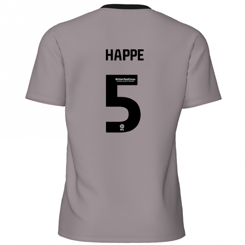 Enfant Football Maillot Dan Happe #5 Gris Tenues Extérieur 2024/25 Canada