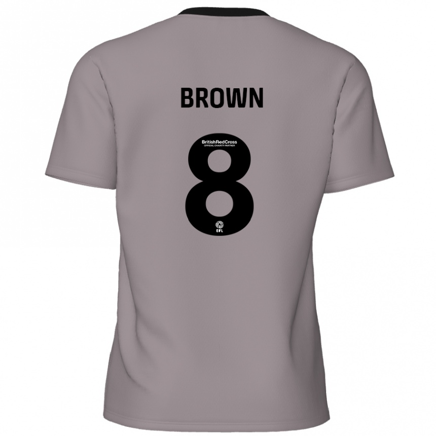 Enfant Football Maillot Jordan Brown #8 Gris Tenues Extérieur 2024/25 Canada