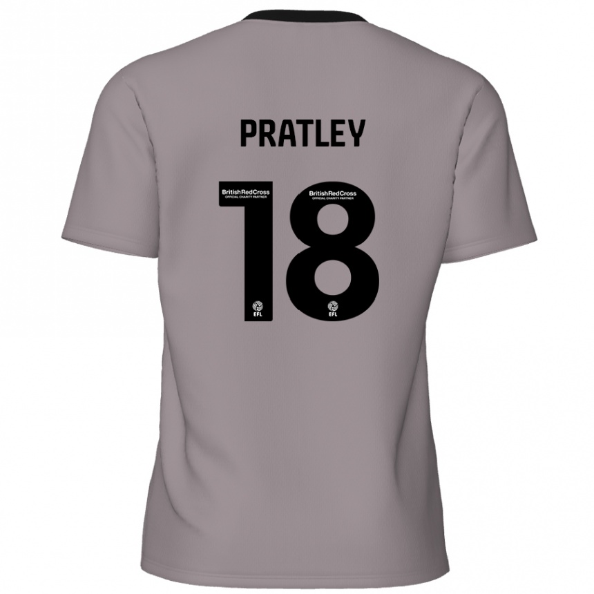 Enfant Football Maillot Darren Pratley #18 Gris Tenues Extérieur 2024/25 Canada